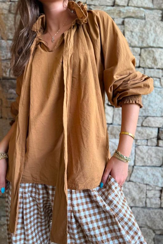 Larc Poet Blouse Hazelnut